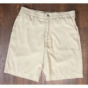 Callaway Mens Golf Shorts Tan Khaki Flat Front Performance Stretch Size 32